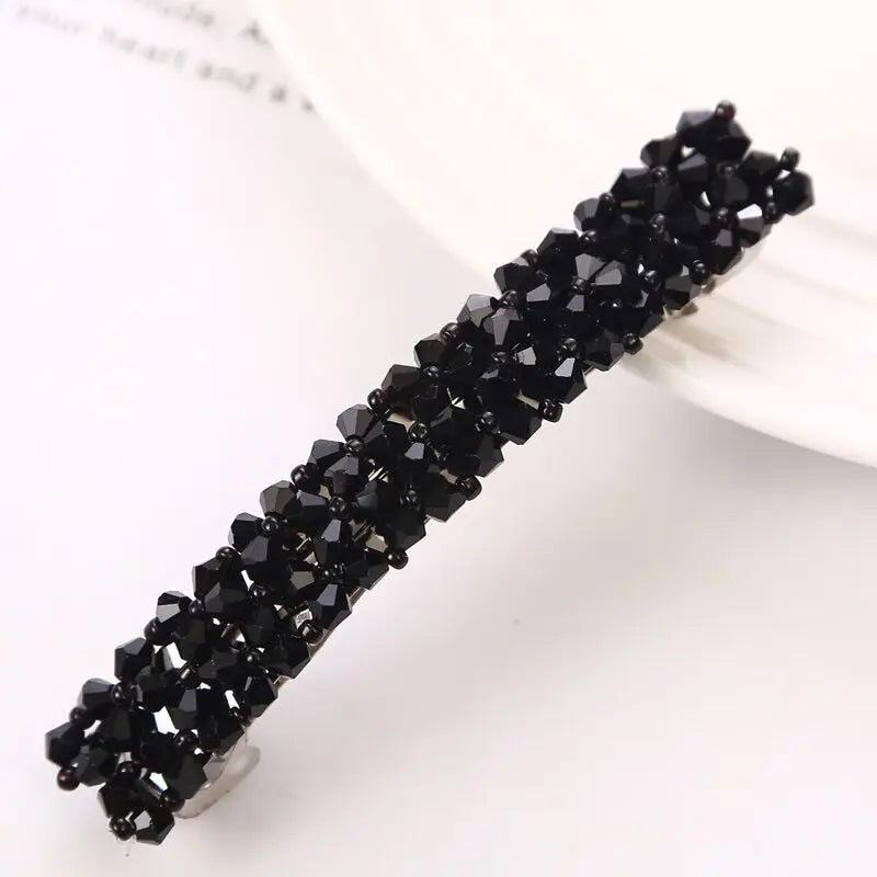 Korean Fashion 7 Colors Crystal Hair Clips Elegant Women Geometric Barrettes Hairpins Hairgrips Girls Headwear Hair Accessories