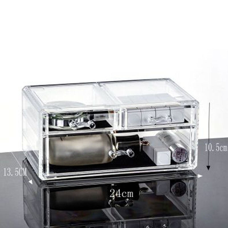 Makeup Organizer Cosmetics Storage Box Organizador Maquillaje Transparent Plastic Box Lipstick Jewelry Display Stand