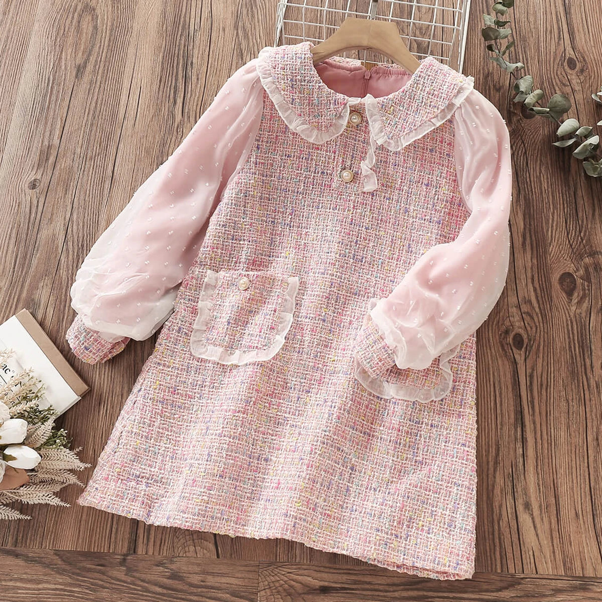 Lace Dresses for Girls Clothes Toddler Kids Cute Bear Dress Baby Clothing Children Vestidos Spring Costume 1 2 3 4 5 6 7 8 Years