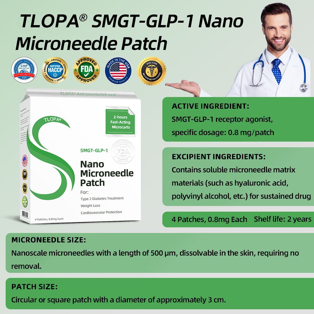 [See results in 7 days]💐𝗧𝗟𝗢𝗣𝗔® SMGT-GLP-1 Nano Microneedle Patch (Painless, long-lasting, addressing diabetes, obesity, and cardiovascular diseases)💐