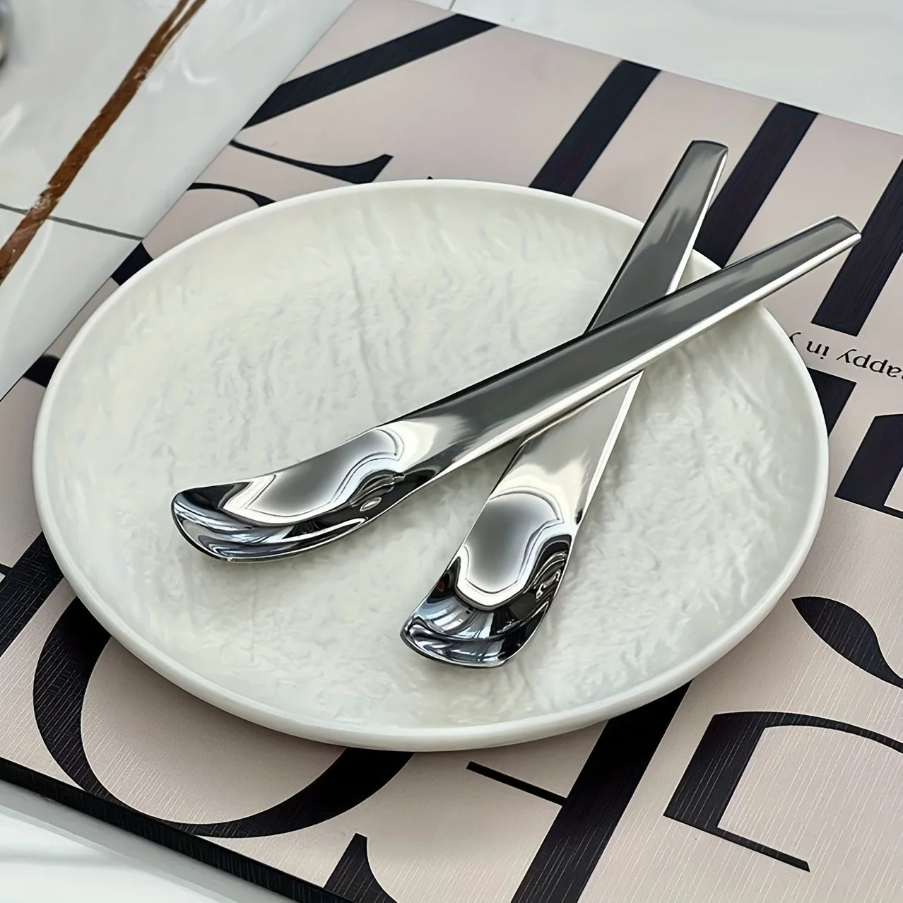 Dessert Spoon Long Handle, Mixing Yogurt Oatmeal Spoon Exquisite Coffee Spoon, Stainless Steel Cake Spoon Jar Ice Cream Spoon