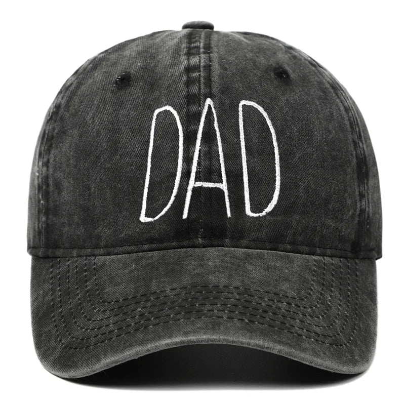 Retro Washed Cotton Baseball Caps Fashion DAD MOM Letter Embroidery Women Men Hats Outdoor Sport Visors Snapback Breathable Cap