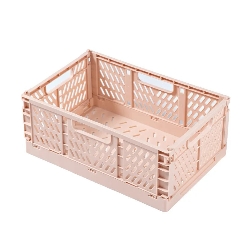 Folding Storage Baskets Sundries Organizer Collapsible Case Desktop Stationery Snacks Comestics Storage Foldable Container Box