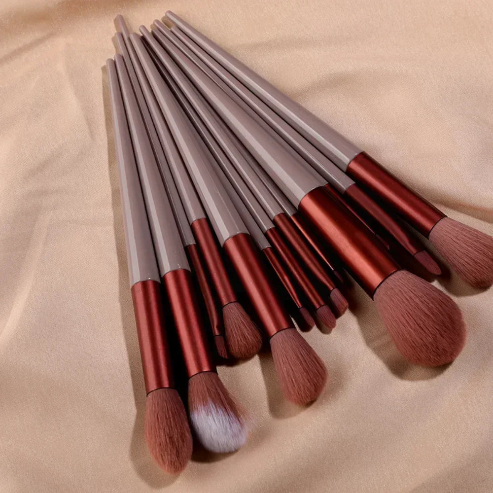 HOT13 PCS Makeup Brushes Set Eye Shadow Foundation Women Cosmetic Brush Eyeshadow Beauty Foundation Brush Soft Make Up Tools