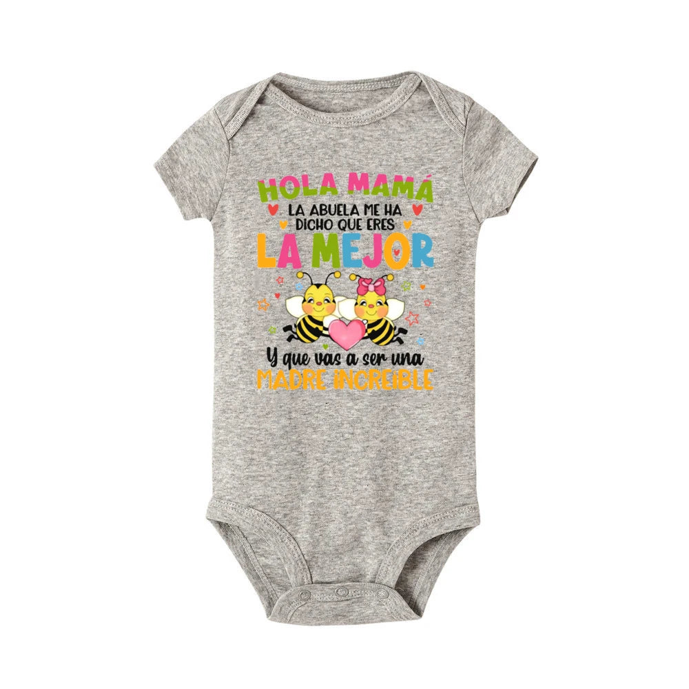 Printed Baby Romper Cute Infant Summer Clothes Newborn Short Sleeve Bodysuit