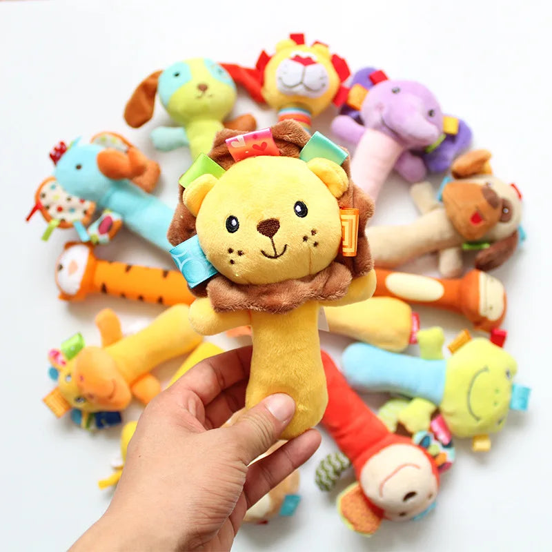 Baby Games Plush Rattle Toys For Babies Newborn Cartoon Stuffed Animals Rattle Toys Baby Crib Hand Bell Baby Toys 0 12 Months