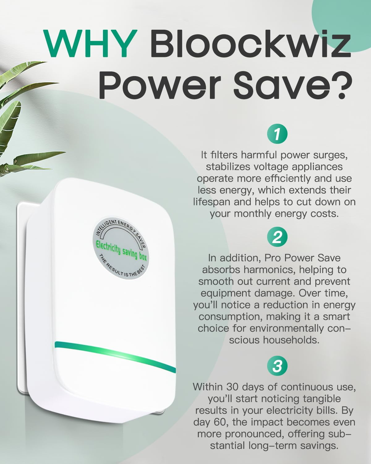Electricity Saving Box, Smart Plug-in Energy Saver for Home & Office, Reduce Electric Bill, Surge Protector, 90V-250V（1PC）
