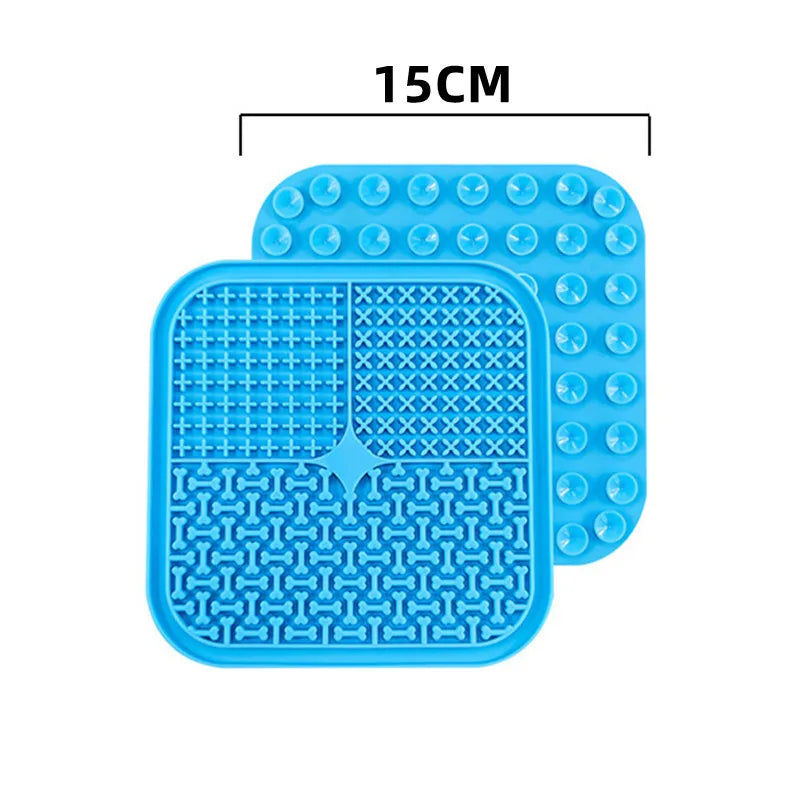 Pet Supplies Dog Cat Lick Pad Square Round Sucker Slow Food Pad Shower Distraction Pad Silicone Lick Pad Slow Food Tray