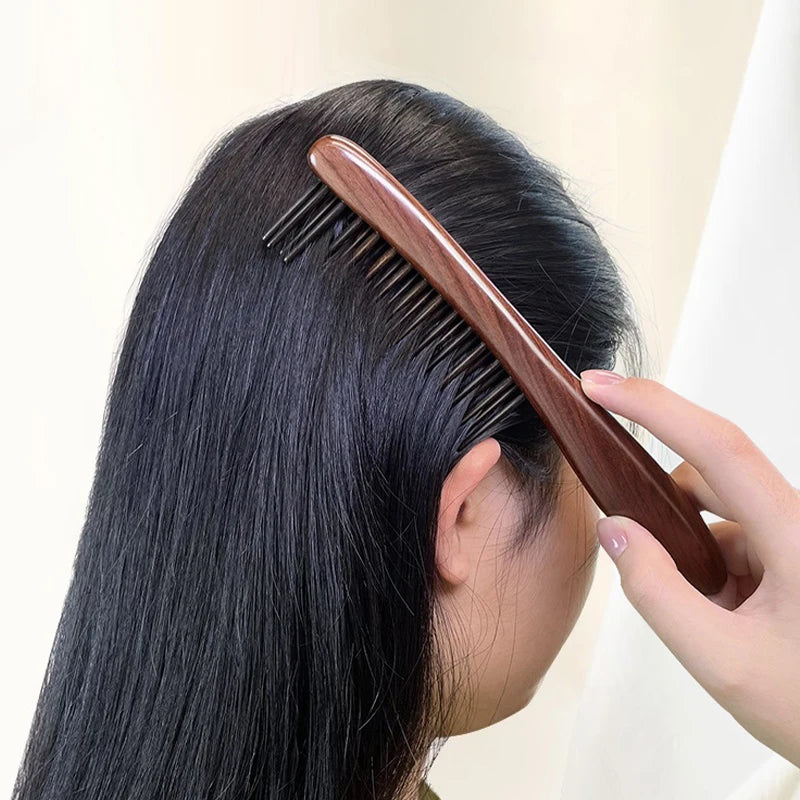 Natural Comb Meridian Massage Anti-static No-snags Wide Tooth Comb For Women Girl Straight Curly Hair