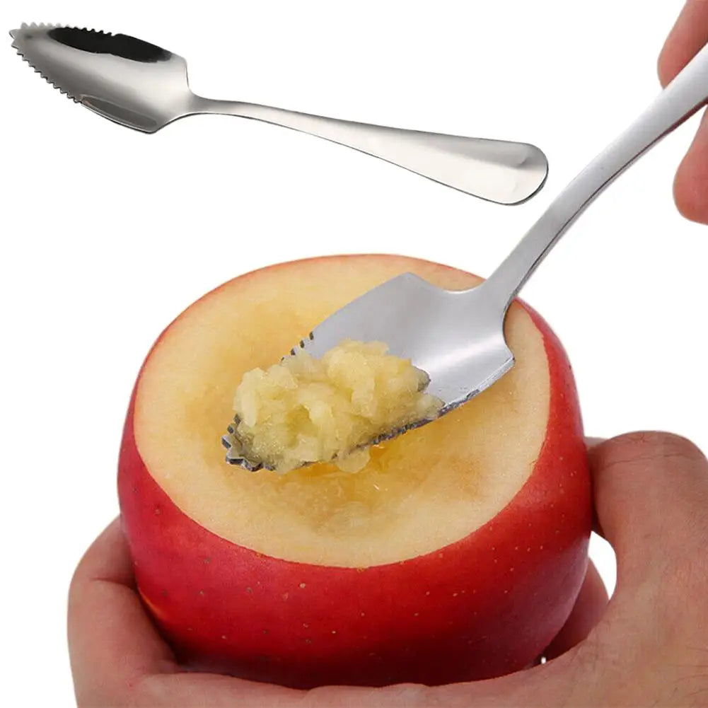Stainless Steel Tea Spoon Home Grapefruit Ice Cream Dessert Spoon Serrated Edge Fruit Coffee Stirring Spoons