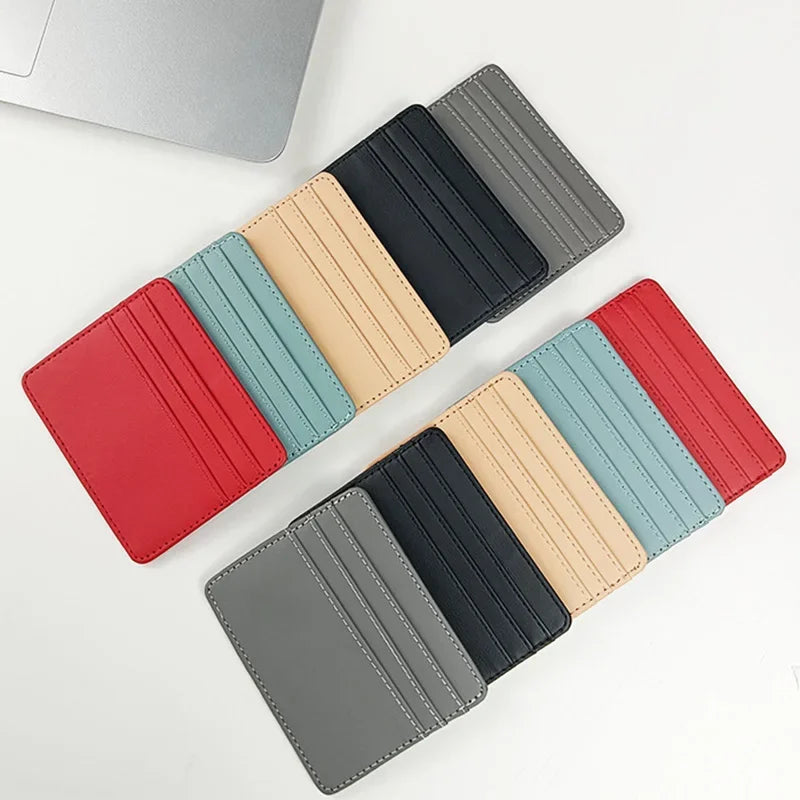 Slim Bank Credit ID Card Organizer Wallet Women Men Cards Holder Coin Bags Card Case Thin Big Capacity Business Card Wallets