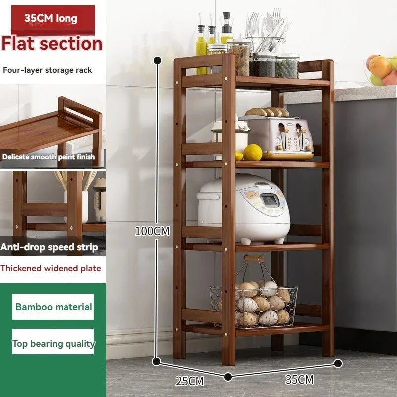 Kitchen shelf, floor standing multi-layer product collection, household pot seasoning shelf, fruit and vegetable bowl and dishs