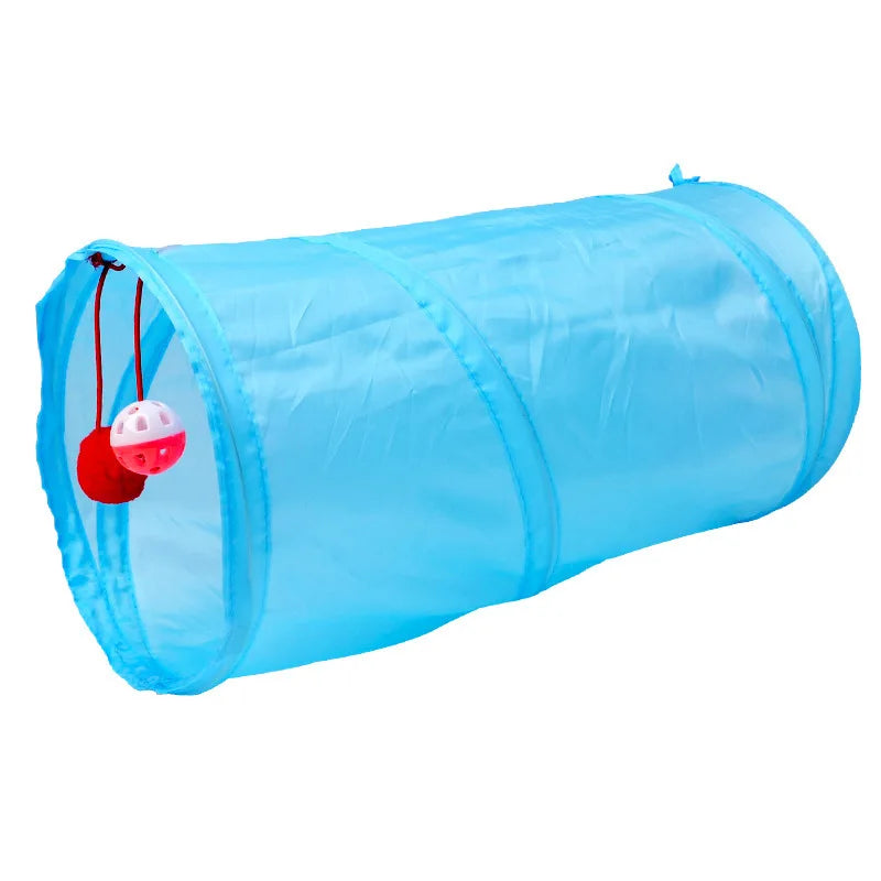 Cat Tunnel Toy Funny Pet Holes Play Tubes Collapsible Crinkle Kitten Toys Puppy Ferrets Rabbit Play Dog Tunnel Tubes