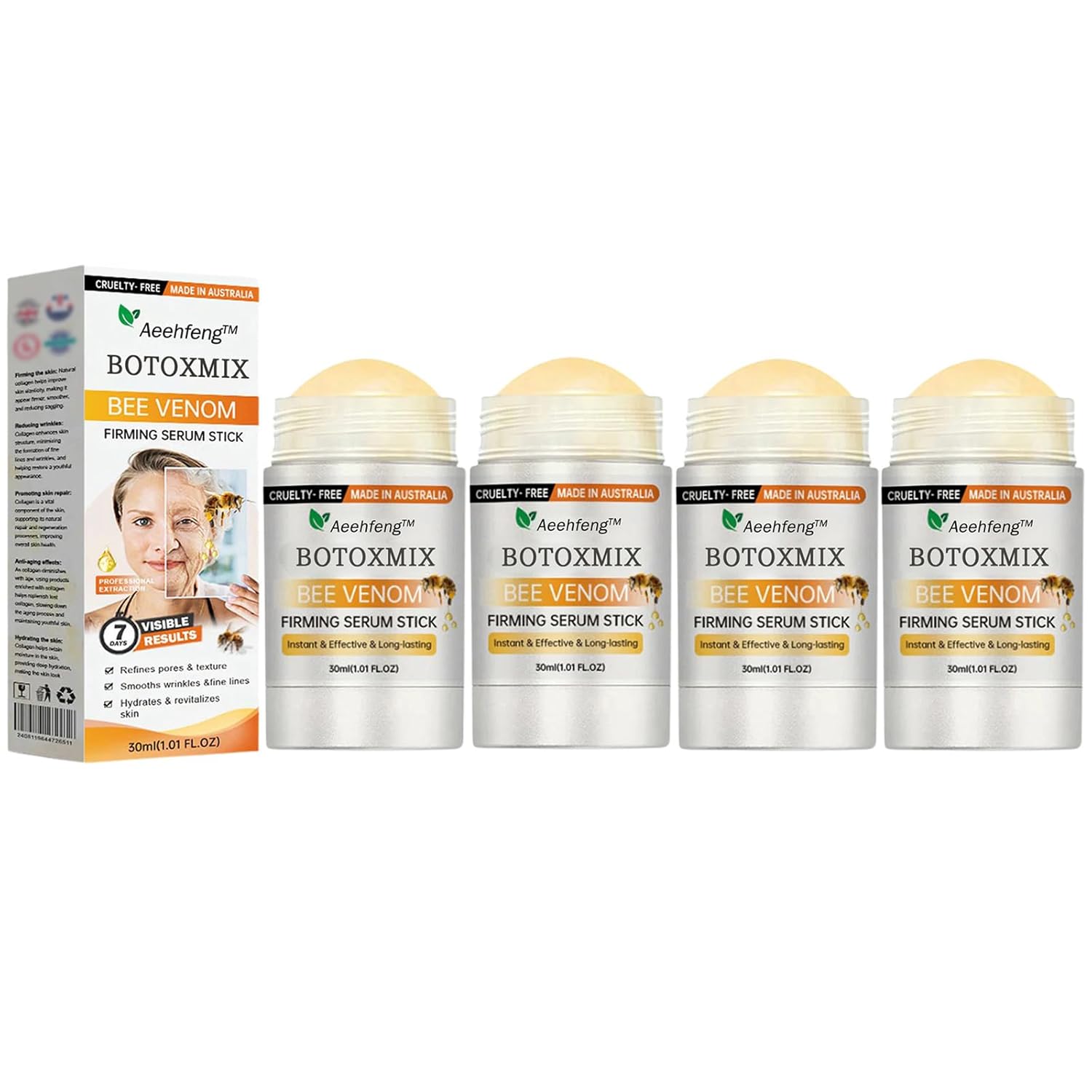 Botox Bee Venom Firming Serum Stick, Advanced Firming Cream, Moisturizes, Lifts, Plumps and Firms Skin, Natural Ingredients for All Skin Types
