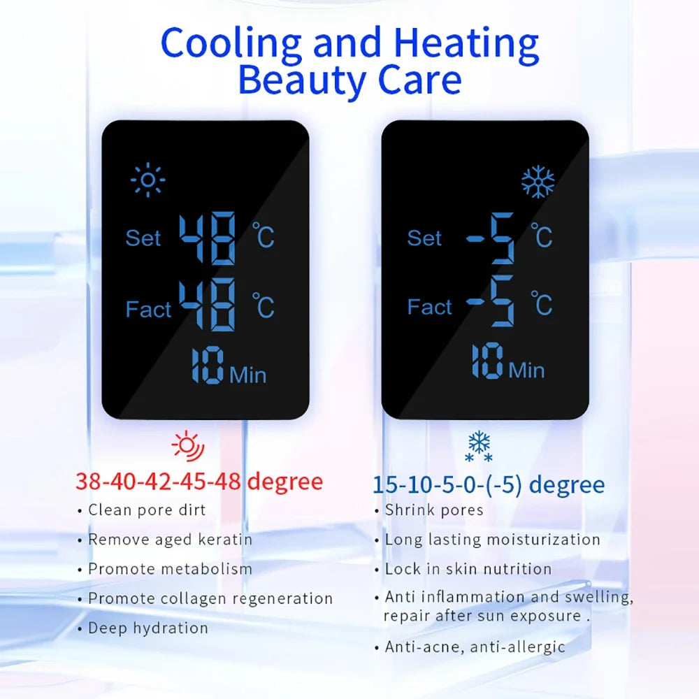 '-5 To 48 Degree Ice Hammer Face Massager Ice Massage Beauty Instrument 6 Colors Photon Light Therapy for Skin Rejuvenation