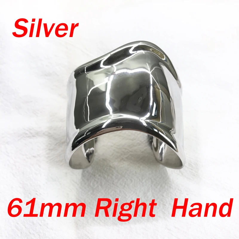 61mm Bone Cuff Bracelet 1:1 Logo 925 Sterling Silver Bracelet For Women 43mm Right Left Hand Bracelet