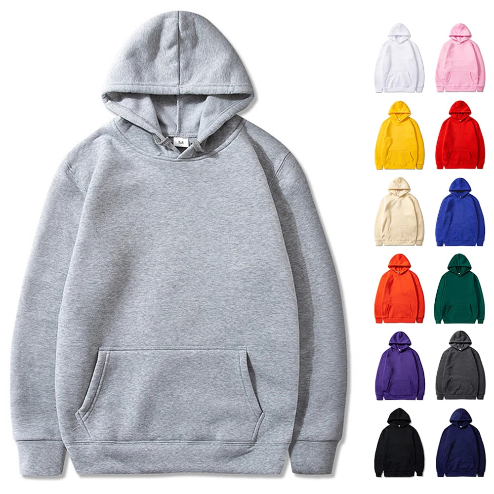 Fashion Casual Fleece Hoodies Men Wholesale Plain White Pullover Hoodie Unisex Cheap Sweatshirt With Hood Polerones Para Hombre