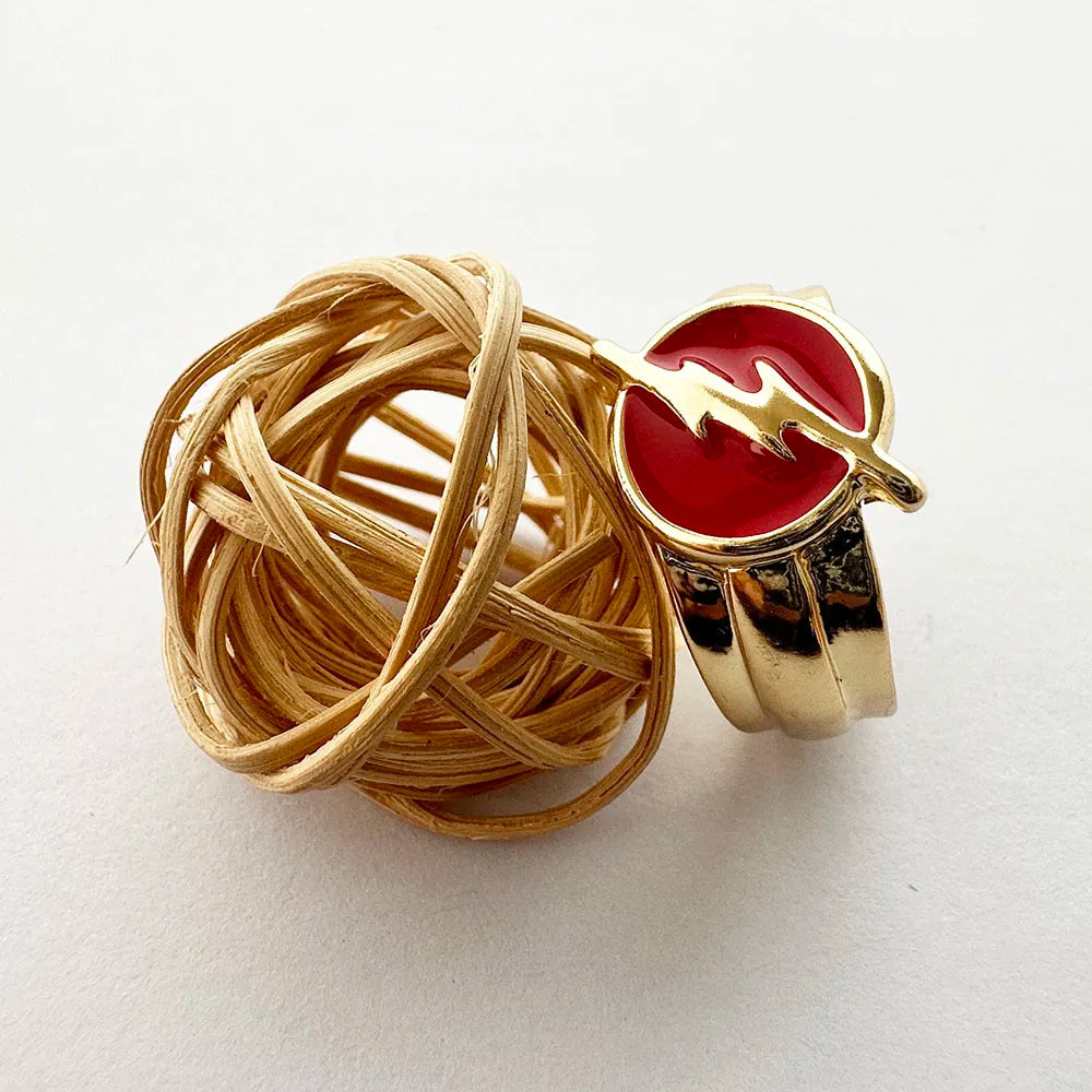 JYYH Superhero Flash Ring Lightening Metal Jewelry Exclusive Design Available for Wholesale