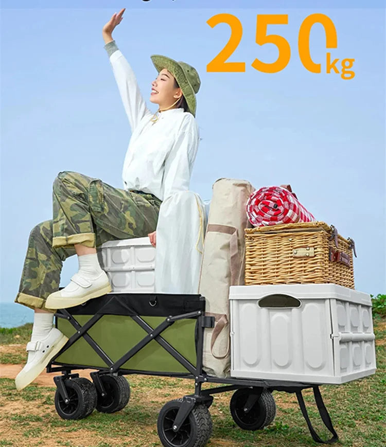 Foldable Camping Cart Garden Outdoor Carts