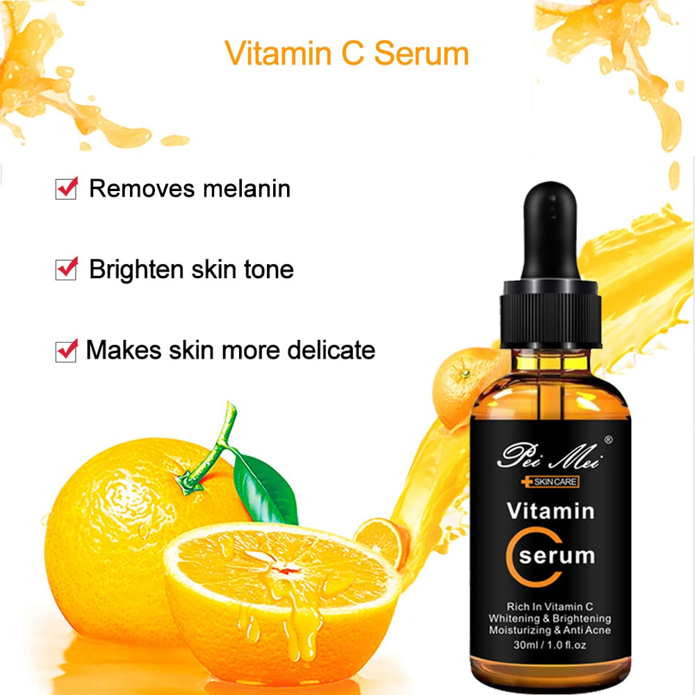 Skincare Products Vitamin C Facial Serum Brighten Skin Lighten Spots Skin Care Products 30ml