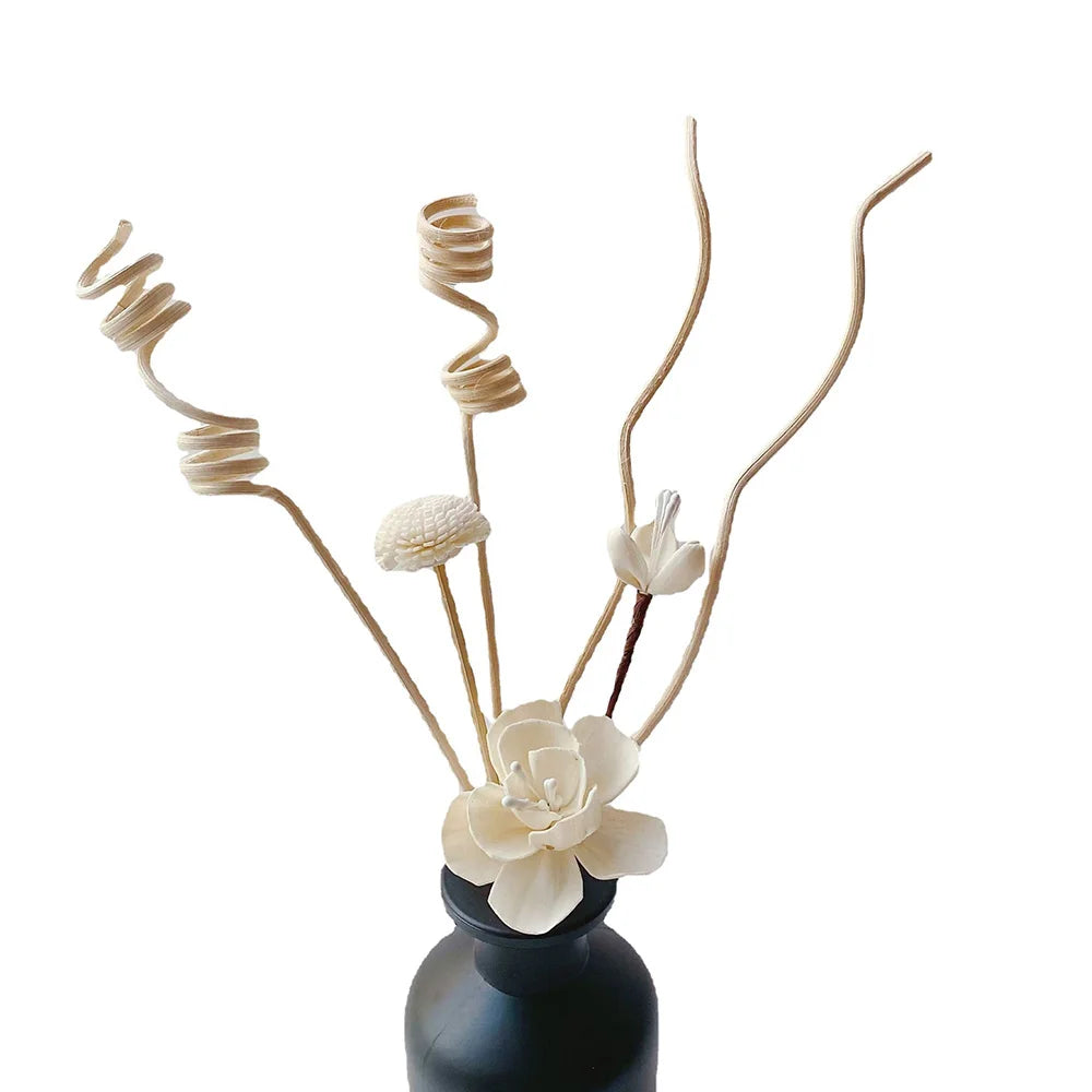 6PCS Flower Fragrance Stick Fireless Aromatherapy Rattan Sticks Fragrance Diffuser DIY Home Decor