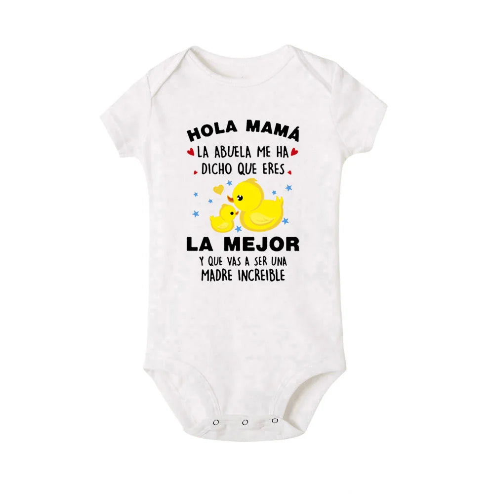 Printed Baby Romper Cute Infant Summer Clothes Newborn Short Sleeve Bodysuit