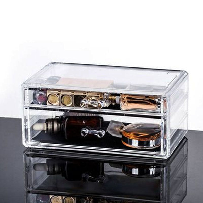 Makeup Organizer Cosmetics Storage Box Organizador Maquillaje Transparent Plastic Box Lipstick Jewelry Display Stand