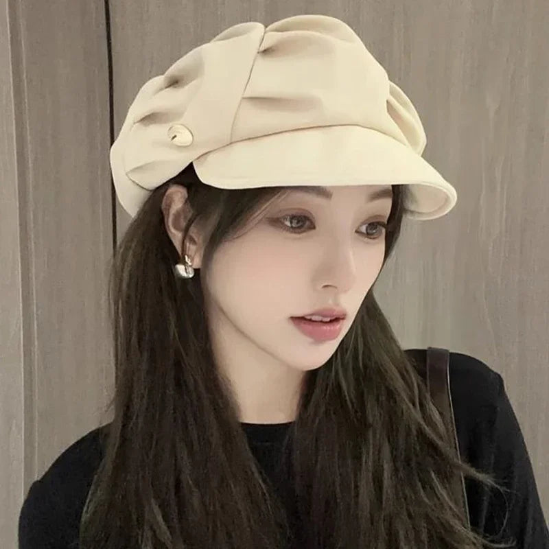 Autumn Winter Felt Beret Hats Women Fashion French Painter Hat Girls Trendy Solid Color Berets Ladies Multicolored Flat Cap