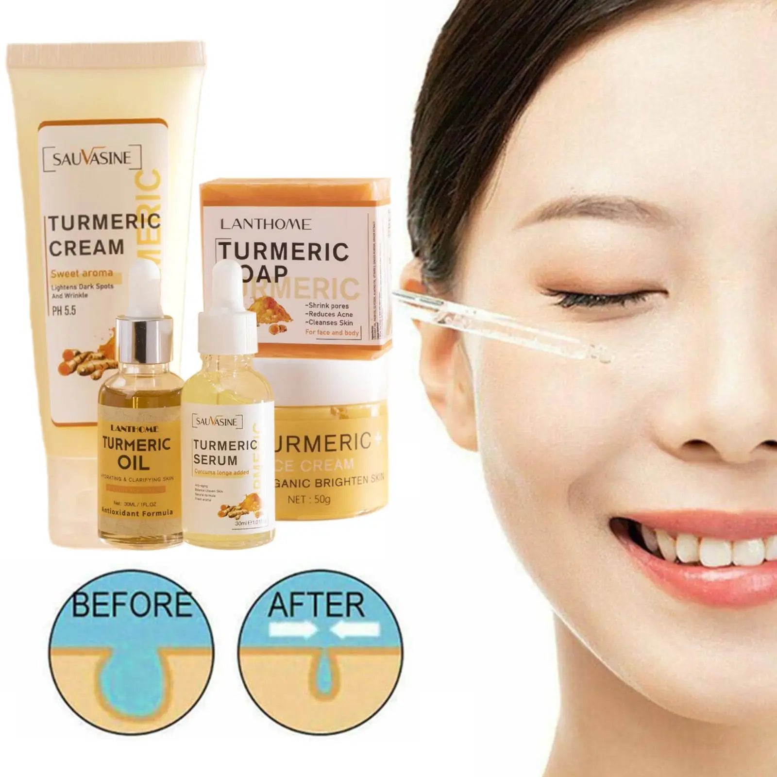 Dark Spots Turmeric Serum Anti-Aging Skin Moisturizing