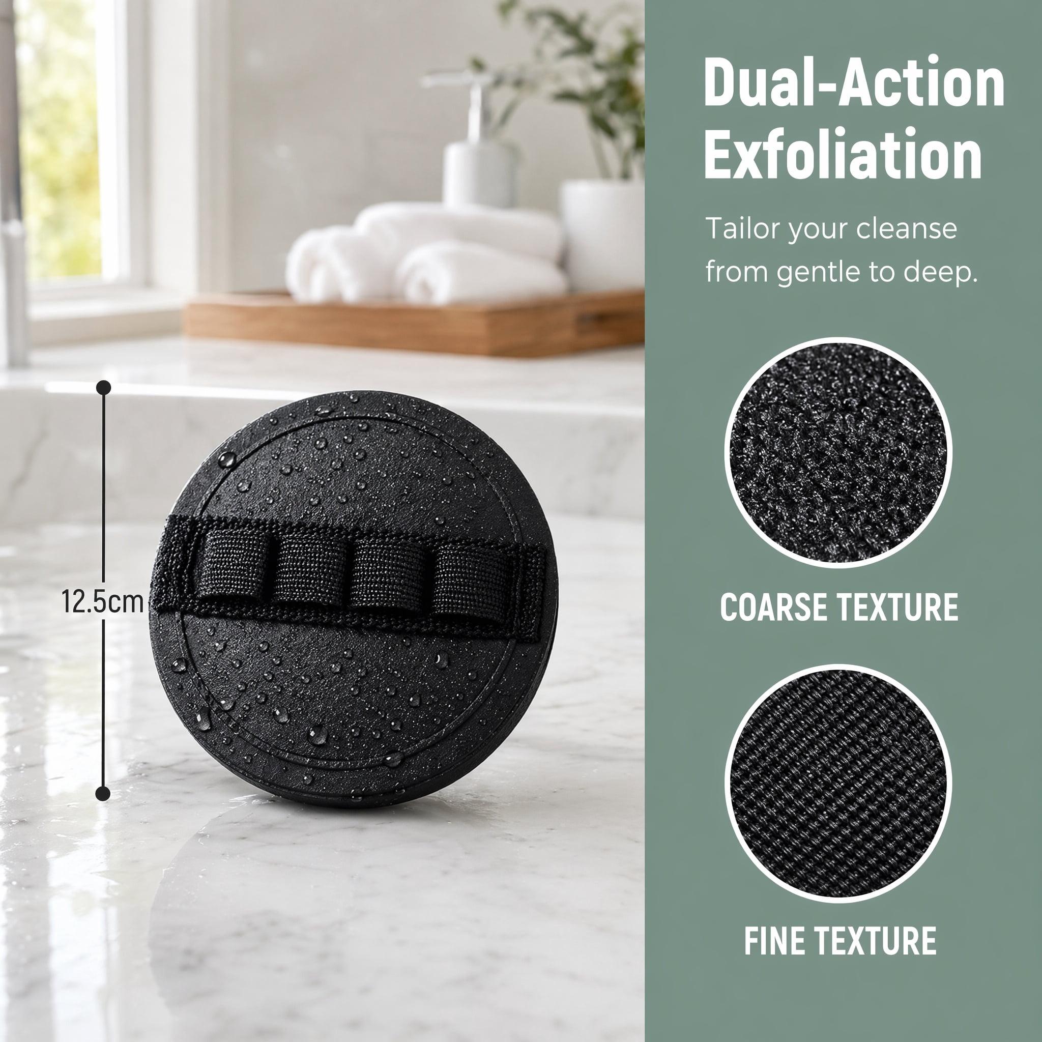 Soft Rubber Shower Scrubber, Silicone Body Scrubber for All Skin Types, Exfoliating Bath Tool to Remove Dead Skin & Massage for Men Women(A,2PCS)