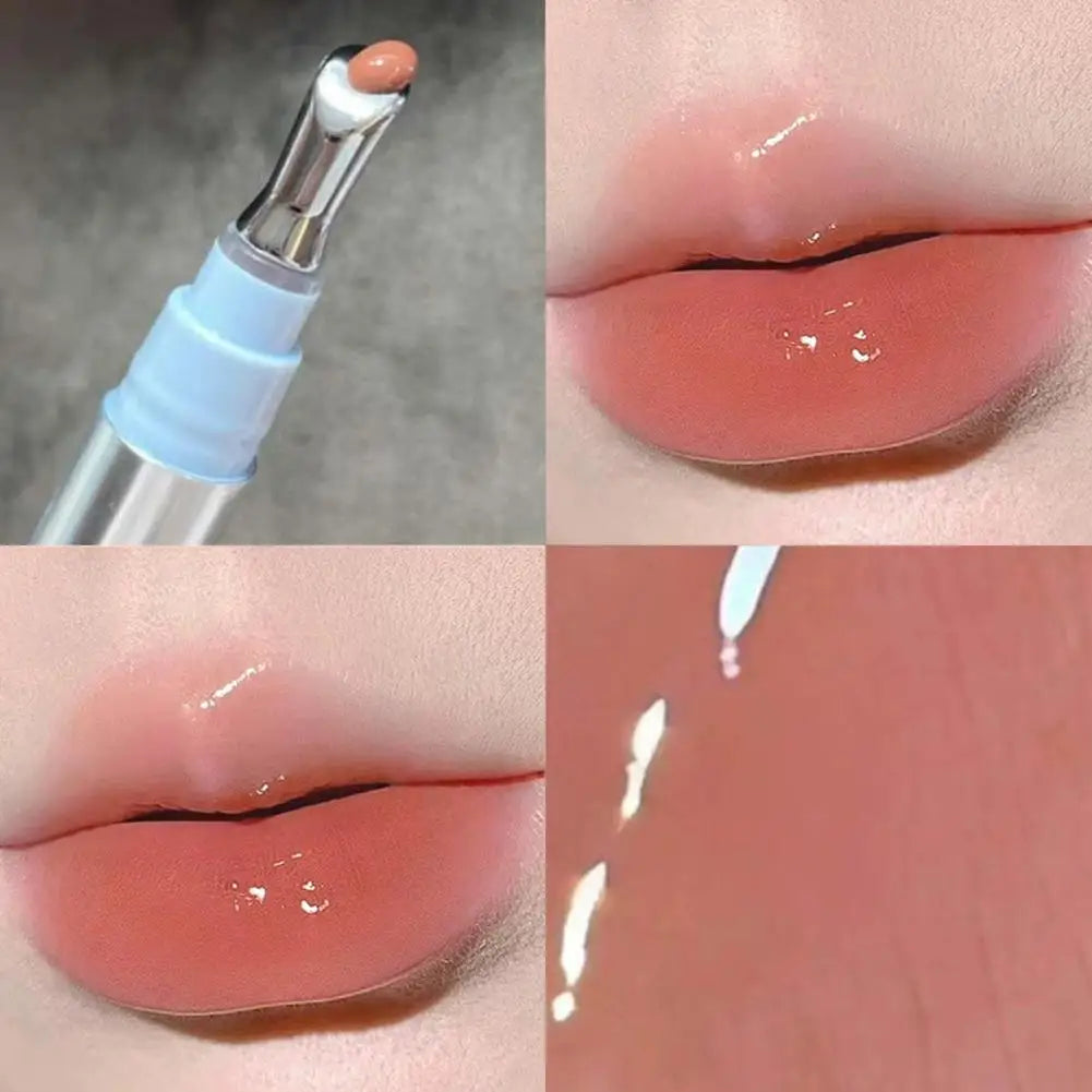 Mirror Watery Essence Lip Gloss Liquid Lipstick Jelly Lip Glaze Fading Lip Lines Water Light Jelly Makeup Moisturizing Lips Tint