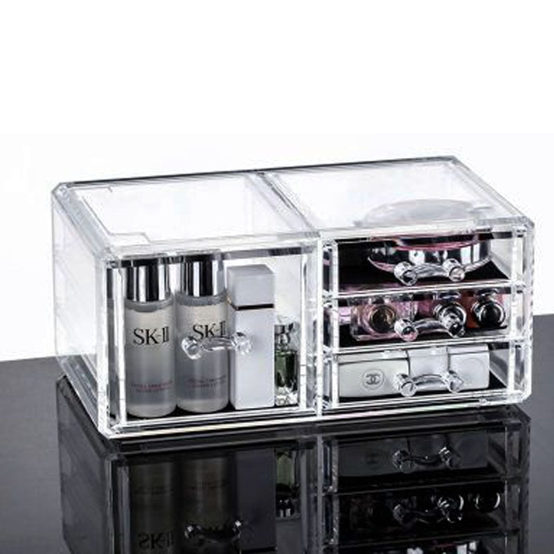 Makeup Organizer Cosmetics Storage Box Organizador Maquillaje Transparent Plastic Box Lipstick Jewelry Display Stand