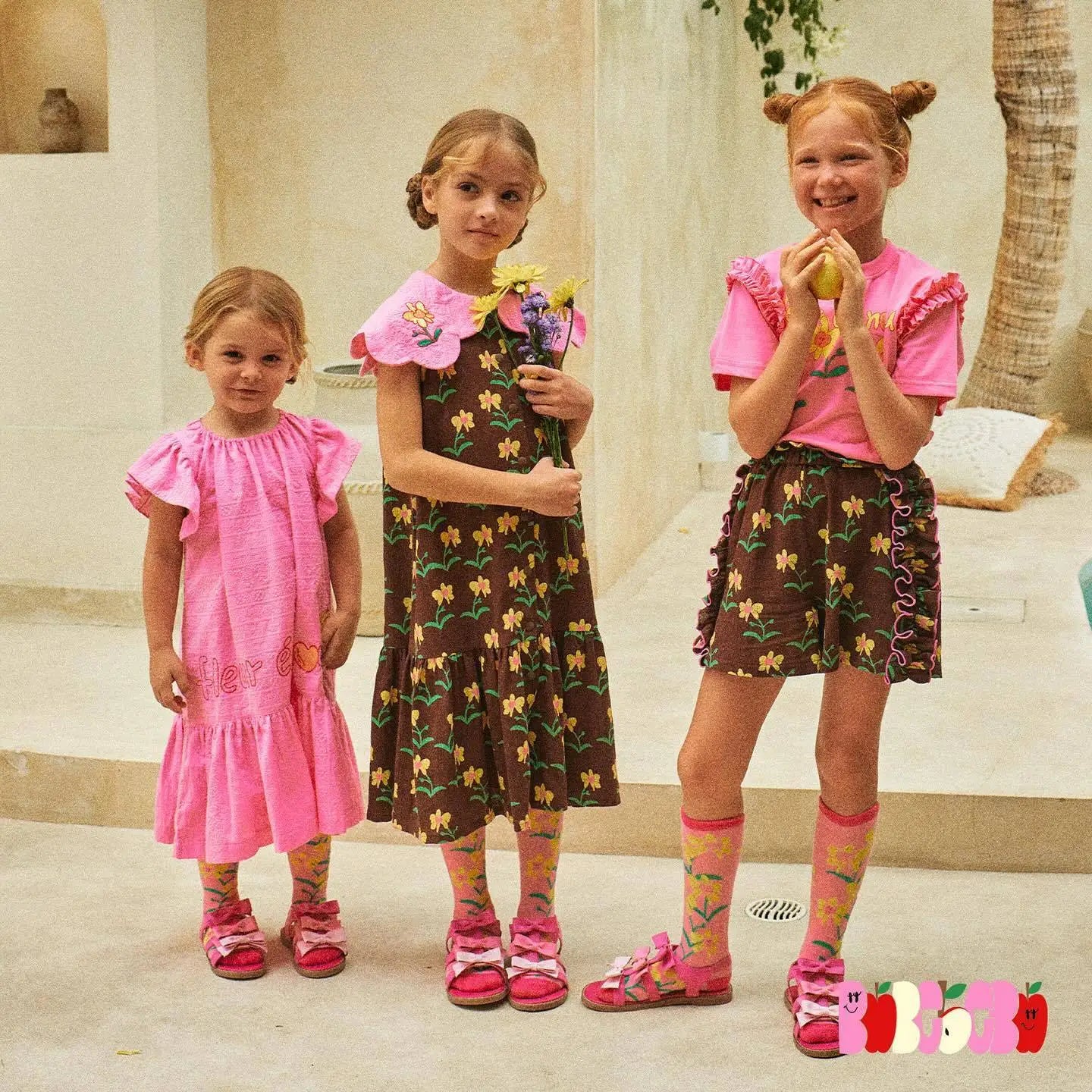 2024 New Summer Kids's Clothes Girls Party Pink Dress Baby Children's A-Line Embroidered Floral Skirts Children's Clothings