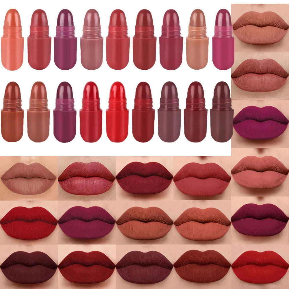 18 color lipstick with moisturizing, long-lasting, waterproof, sweat resistant, radiant, and smooth lip gloss