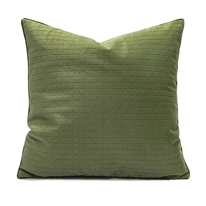 Nordic Green Light Luxury Pillow Cover Decorative Modern Minimalism Pillow Cases Home Living Room Sofa  Bedhead Cushion Covers