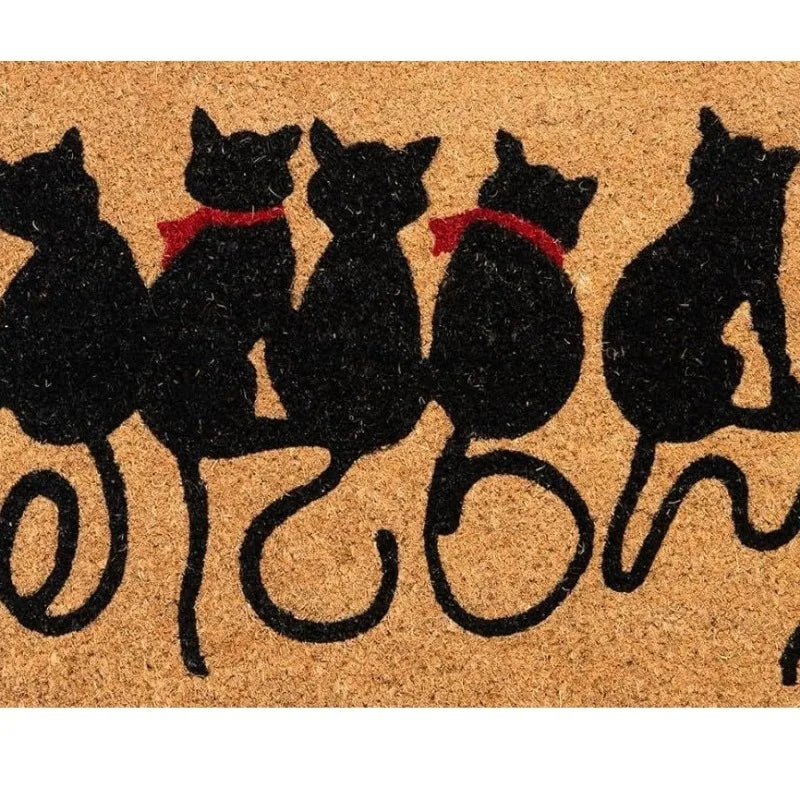 Lovely Cat Patterned Mat Cartoon Living Room Floor Decoration Carpet Non-slip Easy Clean Area Rug Home Office Washable Doormats