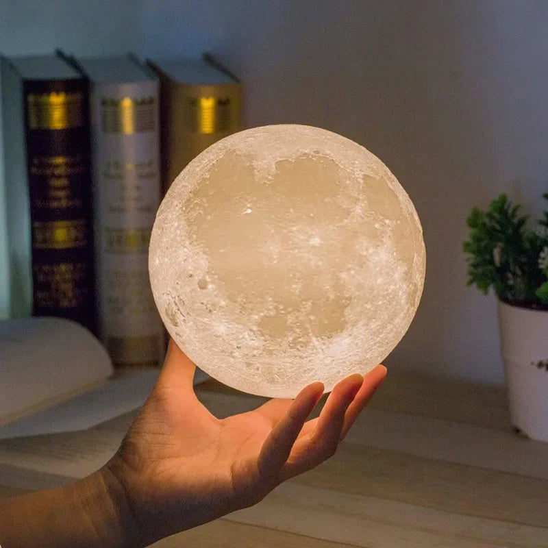 3D Moon Lamp Galaxy Starry Table Lamps Portable LED Night Light Romantic Decorative Lighting Kids Room Decor Lamp Bedside Table