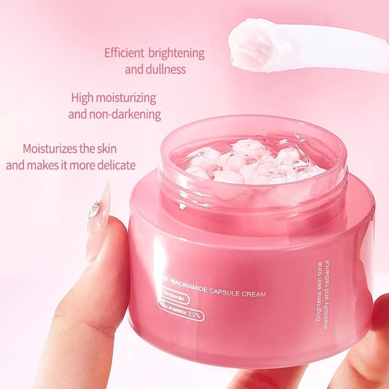 PDRN Collagen Capsule Cream Face Moisturizer Lightweight Cream With Niacinamide For Uneven Skin Tone Korean Skin Care