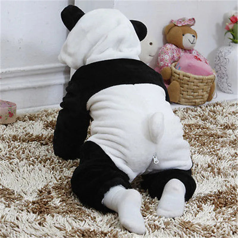 0-36months Newborn Baby Clothes Panda Animal Hooded Rompers