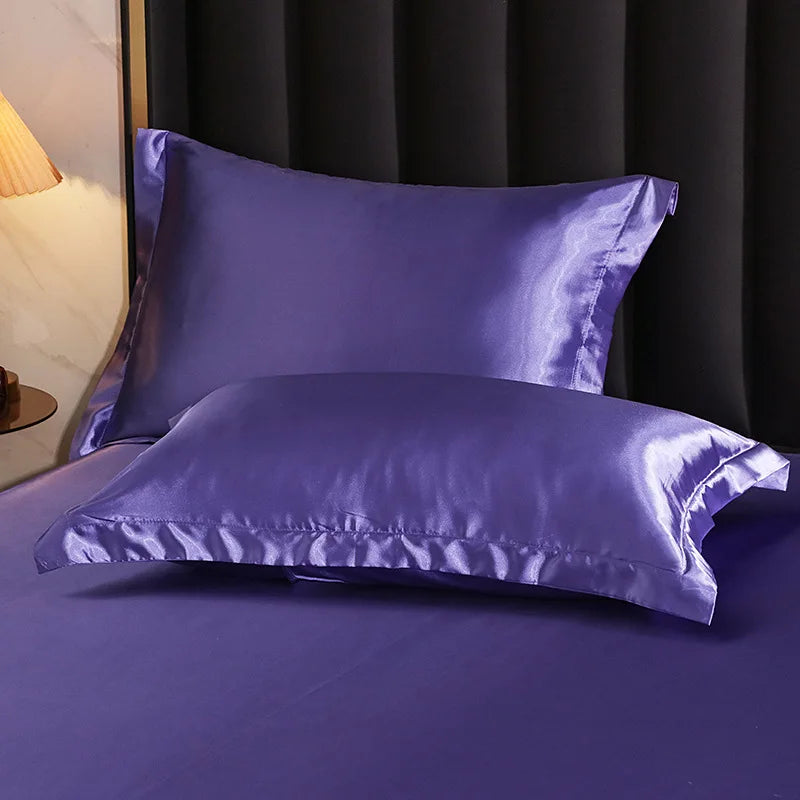 2PCS 100% Pure Real Silk pillowcase Natural Mulberry Pillow Case