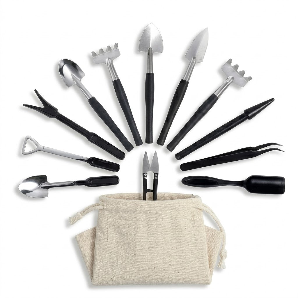 Professional 13-Piece Bonsai and Succulent Tool Kit
