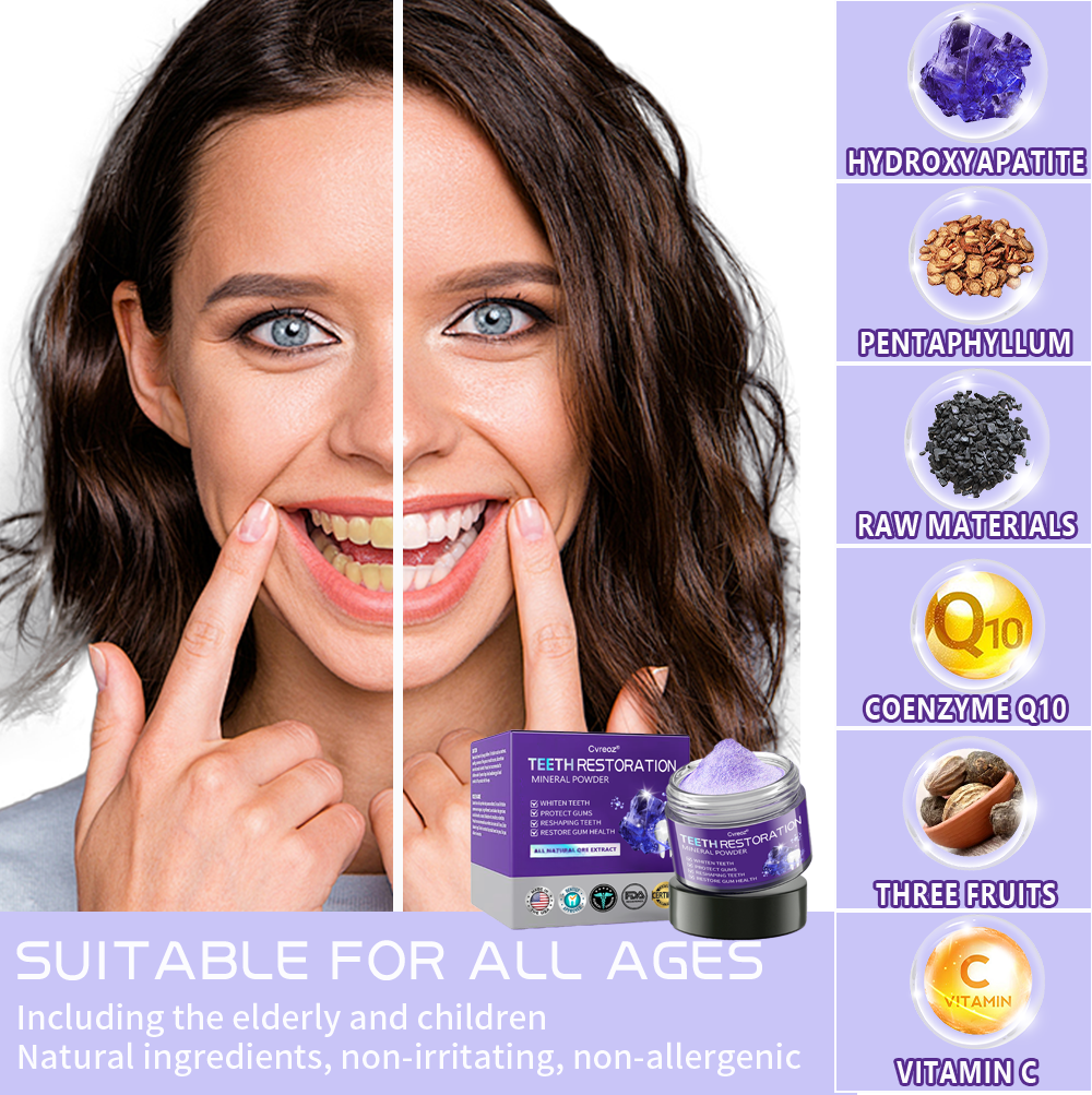 Cvreoz® Teeth Restoration Mineral Powder🦷(ADA recommended) (🎁Flash Sale - Don’t Miss Out)🎄✨