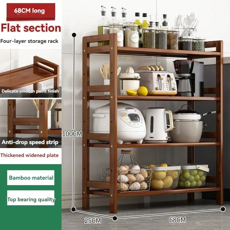 Kitchen shelf, floor standing multi-layer product collection, household pot seasoning shelf, fruit and vegetable bowl and dishs