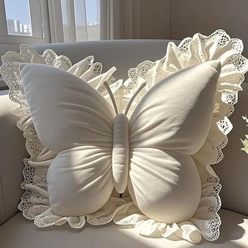 2025 Modern Minimalist Sofa Pillow Living Room Headboard Cushion Cute Bow Backrest Lace Edge Comfortable And Breathable Pillow