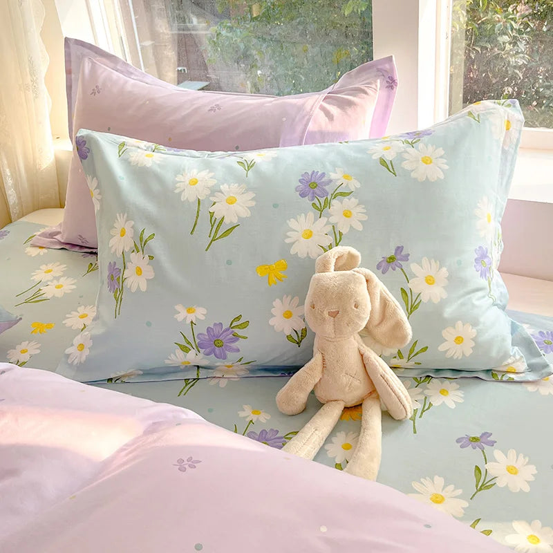 100% Cotton 48cm*74cm Pillowcase Beauty Floral Printing Pillow Case Cover For Bedroom