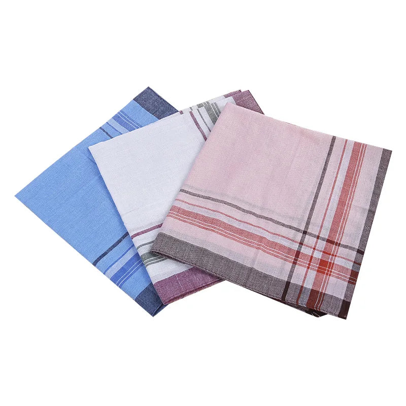 12Pcs Pocket Square for Men Women Plaid Stripe Pocket Handkerchiefs for Wedding Party Restaurant Business Chest Towel Scarves