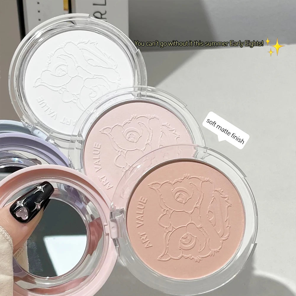 Matte Oil Control Pressed Powder Waterproof Moisturizing Lasting Face Make-up Setting Powder Brightening Concealer Cosmetics