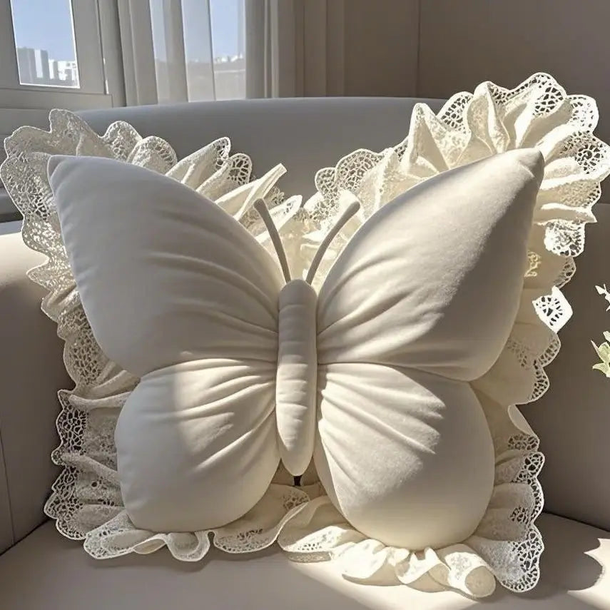 2025 Modern Minimalist Sofa Pillow Living Room Headboard Cushion Cute Bow Backrest Lace Edge Comfortable And Breathable Pillow