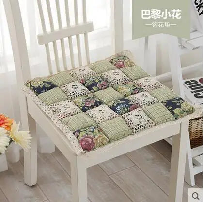 &40X40cm Flower Style Square Cotton Seat Cushion Sofa Car Mat Home Kitchen Chair Sit Pad Mat Pillows Home Decor