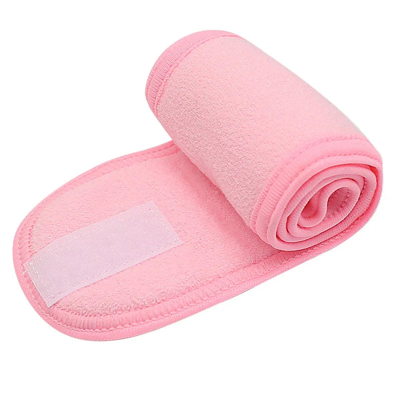 Women Headband Adjustable Wide Hairband Yoga Spa Bath Shower Makeup Wash Face Cosmetic Headband For Ladies Make Up Accessories